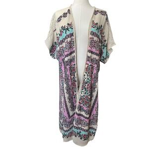 Grace & Lace Cardigan Floral Boho Festival Coquette Girl Cottagecore Hippie XS/M